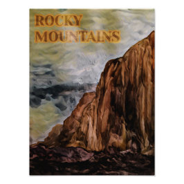 Foto Pintura aquarela das Montanhas Rochosas
