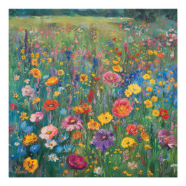 Foto Pintura aquosa em campo de flor selvagem