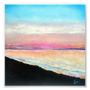 Foto Pintura bonita da praia de Pastels macios do por