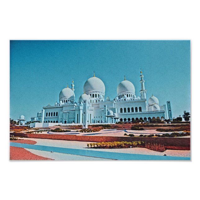 Foto Pintura da mesquita Abu Dhabi (Frente)