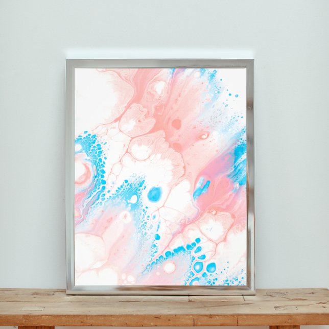 Foto Pintura de Abstrato azul e rosa (Criador carregado)