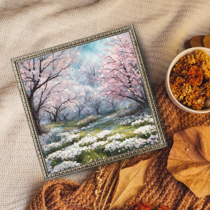 Foto Pintura de Campo de Flor Rosa Dreamy
