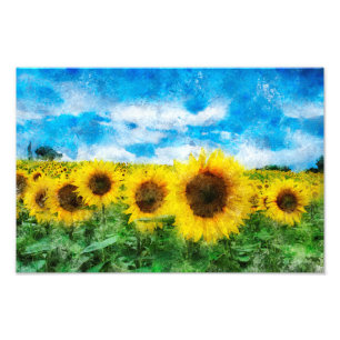 Foto Pintura de girassóis
