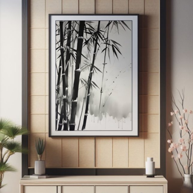 Foto Pintura de Tinta da Floresta de Bambu (Criador carregado)