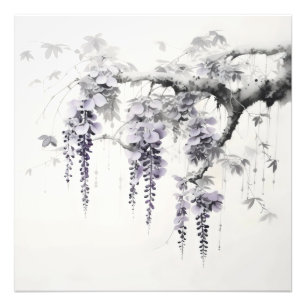 Foto Pintura de Tinta de Flores de Wisteria