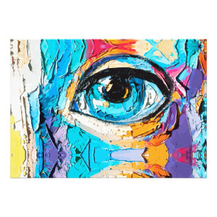 Foto Pintura Digital Abstrata a Óleo de Olhos Bonitos
