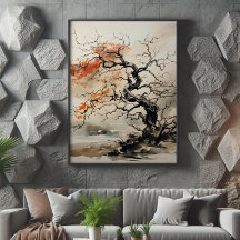 Pintura em árvore torcida