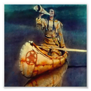 Foto Pintura ocidental de N C Wyeth “O Chamado do Alce”