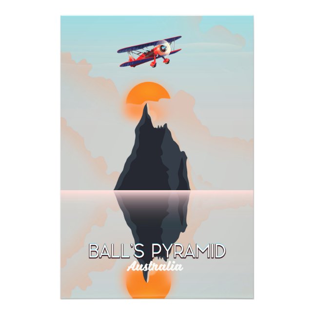 Foto Pirâmide Balls Austrália pôster de voo vintage (Frente)