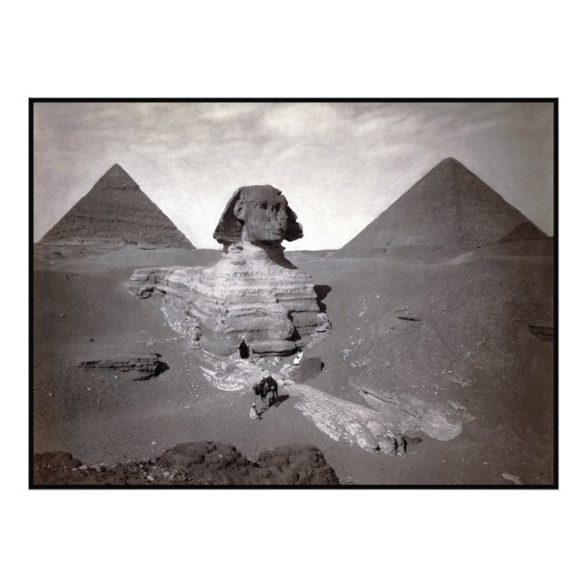 Foto Pirâmides de Sphinx e Giza do excelente Necropolis (Frente)