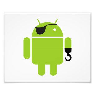 Foto Pirata poderoso do robô do Android