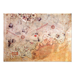 Foto piri reis antiga história do mapa mistério da anti