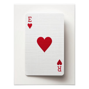 Foto Placa Ace of Hearts - Iniciais Poster