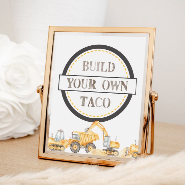 Foto Placa de festa de mesa para caminhão de construção (Criador carregado)