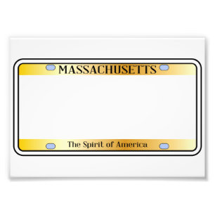 Foto Placa de Licença de Massachusetts do Vazio