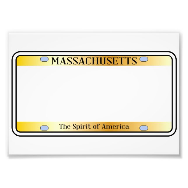 Foto Placa de Licença de Massachusetts do vazio (Frente)