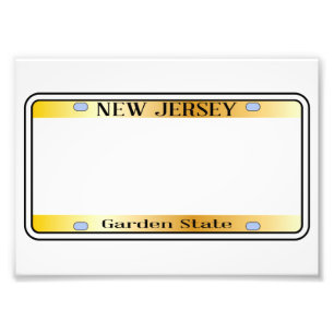 Foto Placa de Licença do Estado de Nova Jersey Vazio