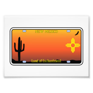 Foto Placa de Licença do Novo México