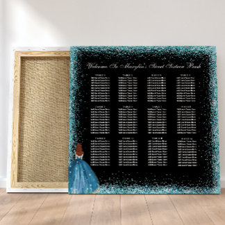 Foto Placa Sentada de Turquesa Princesa Encantadora