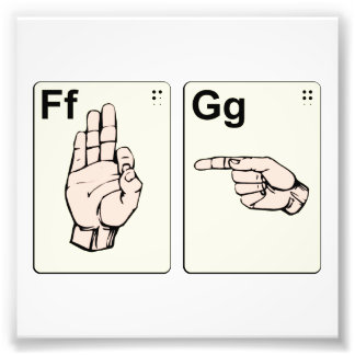 Foto Placas Flash de linguagem de sinais sujos