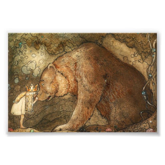 Foto Pobre Urso Pequeno de John Bauer (Frente)
