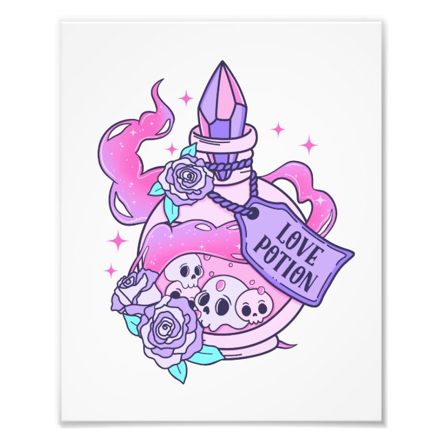 Foto Poção de Amor Frasco de Poção de Halloween Rosa-Ro (Frente)