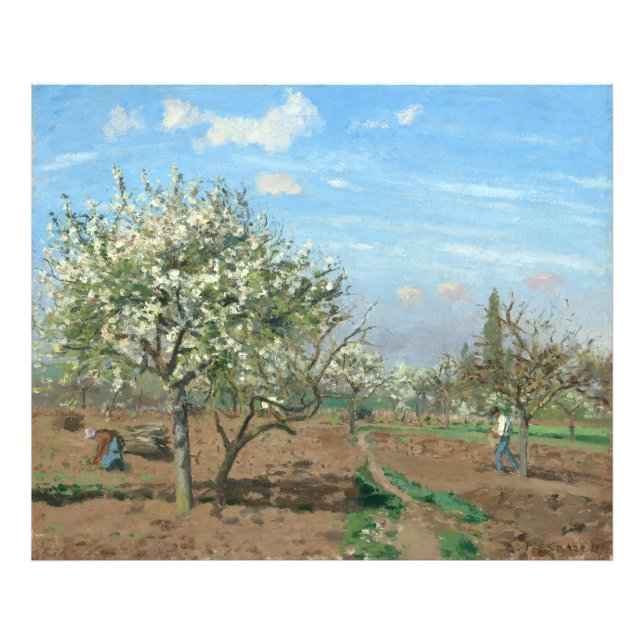 Foto Pomar em Bloom, Louveciennes Camille Pissarro (Frente)
