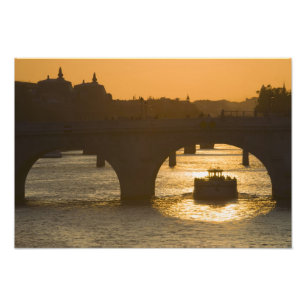 Foto Pont Neuf, Sena, pôr do sol, Paris, FrançaMuseu