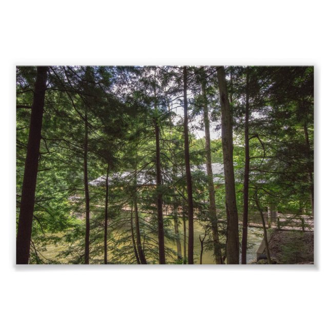 Foto Ponte coberta do Parque Estadual de Mohican, Ohio. (Frente)