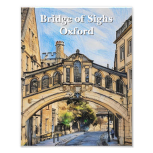 Foto Ponte de Sighs em Oxford Pencil Sketch