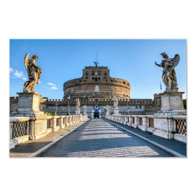 Foto Ponte e Castel Sant'Angelo - Roma, Itália (Frente)