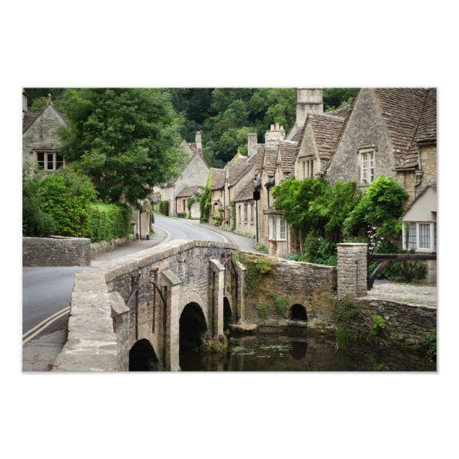 Foto Ponte em Castle Combe, impressão do Reino Unido (Frente)