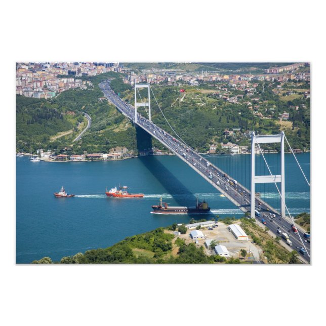 Foto Ponte Fatih Sultan Mehmet sobre o Bósforo, (Frente)
