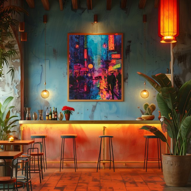 Foto Pop Art: Calle de la Ciudad Nocturna (Criador carregado)