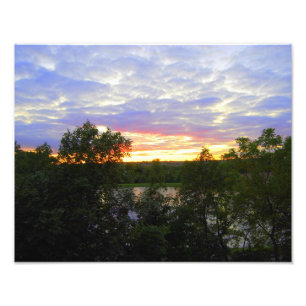 Foto Por do sol da lagoa de Stilwell (polegadas 14x11)