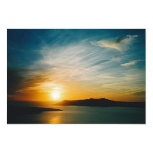 Foto pôr do sol de Santorini, Grécia