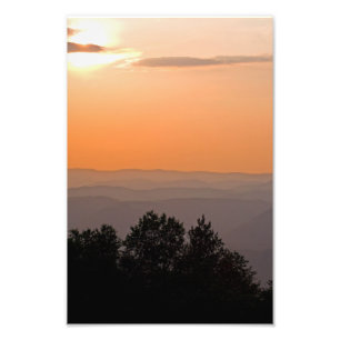 Foto Por do sol no Alleghanies, West Virginia