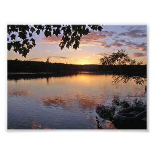 Foto Por do sol no lago St George, Maine