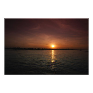 Foto Pôr do sol no rio Mekong