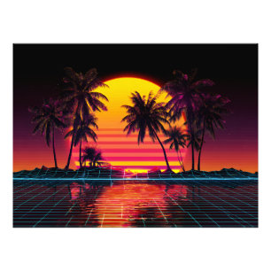 Foto Pôr do Sol Palma Grade Neon