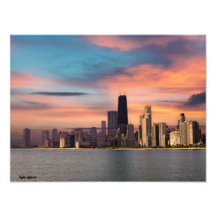 Foto Pôr do sol profundo Chicago