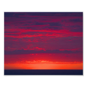 Foto Por do sol roxo e alaranjado abstrato