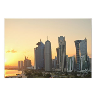 Foto Por do sol sobre Doha, Qatar
