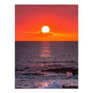 Foto Por do sol tropical personalizado do oceano da