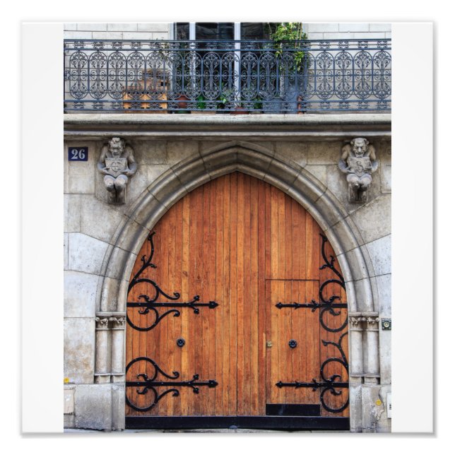 Foto Porta Parisiense da Madeira Gótica - (Frente)