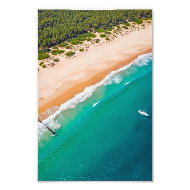 Foto Portugal Coast Aerial Beach Photography Print – Tu (Frente)