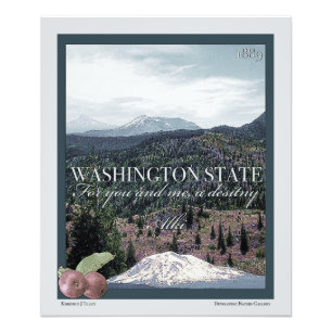 Foto Poster Art do Estado de Washington