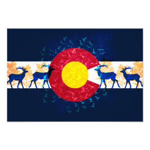 Foto Poster da paisagem natural da bandeira do Colorado