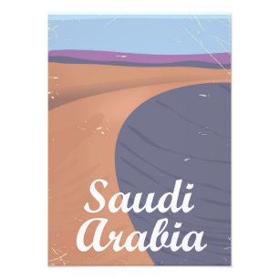 Foto Poster das viagens vintage de Arábia Saudita
