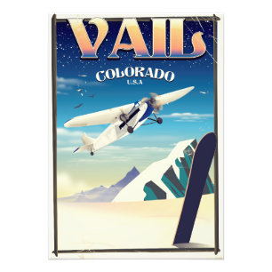 Foto Poster das viagens vintage de Vail Colorado